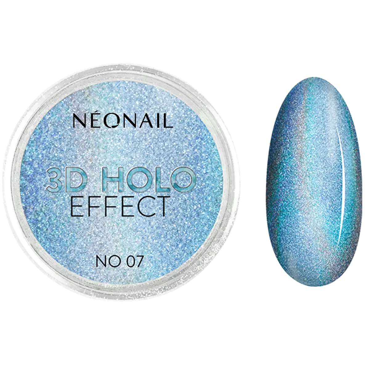 Пудра для дизайна ногтей 07 Neonail 3D Holo Effect, 2 гр кисть для дизайна 2 4 neonail