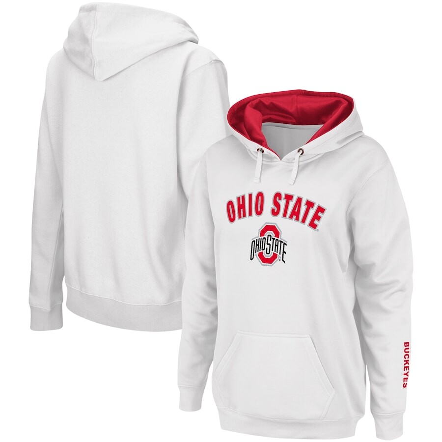 

Пуловер с капюшоном Colosseum Ohio State Buckeyes, белый