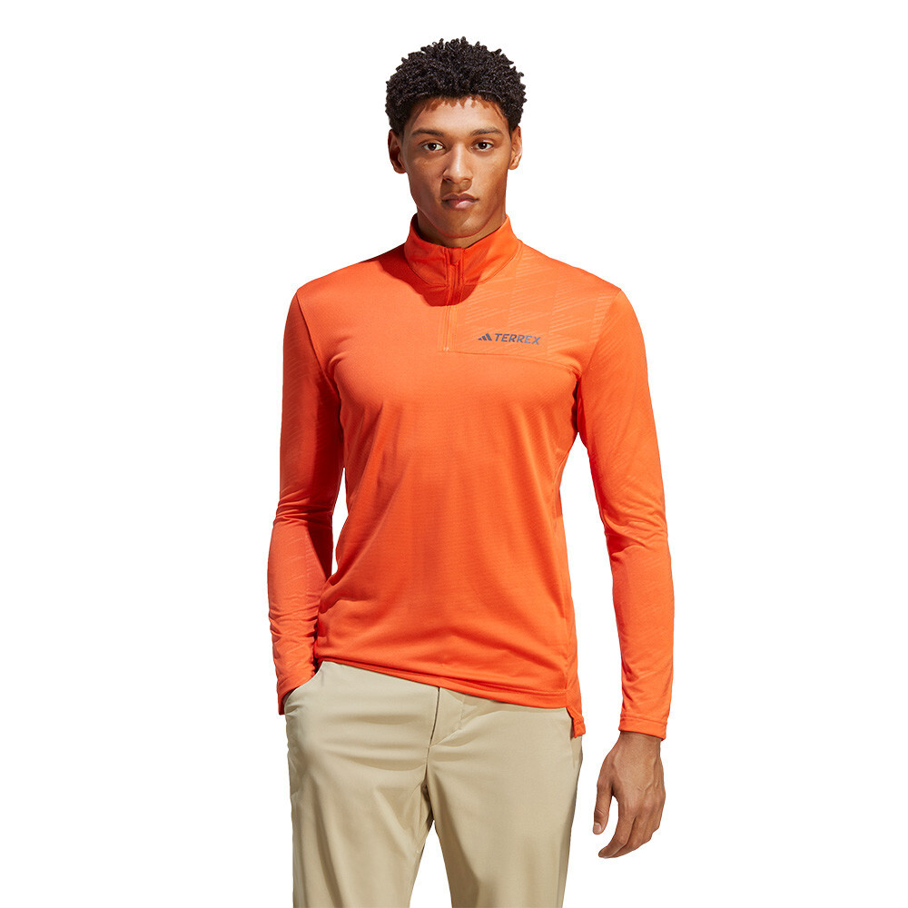 Спортивный топ adidas Terrex Multi Half-Zip, оранжевый