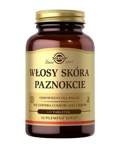 Подготовка волос, кожи и ногтей Solgar Włosy Skóra Paznokcie, 120 шт