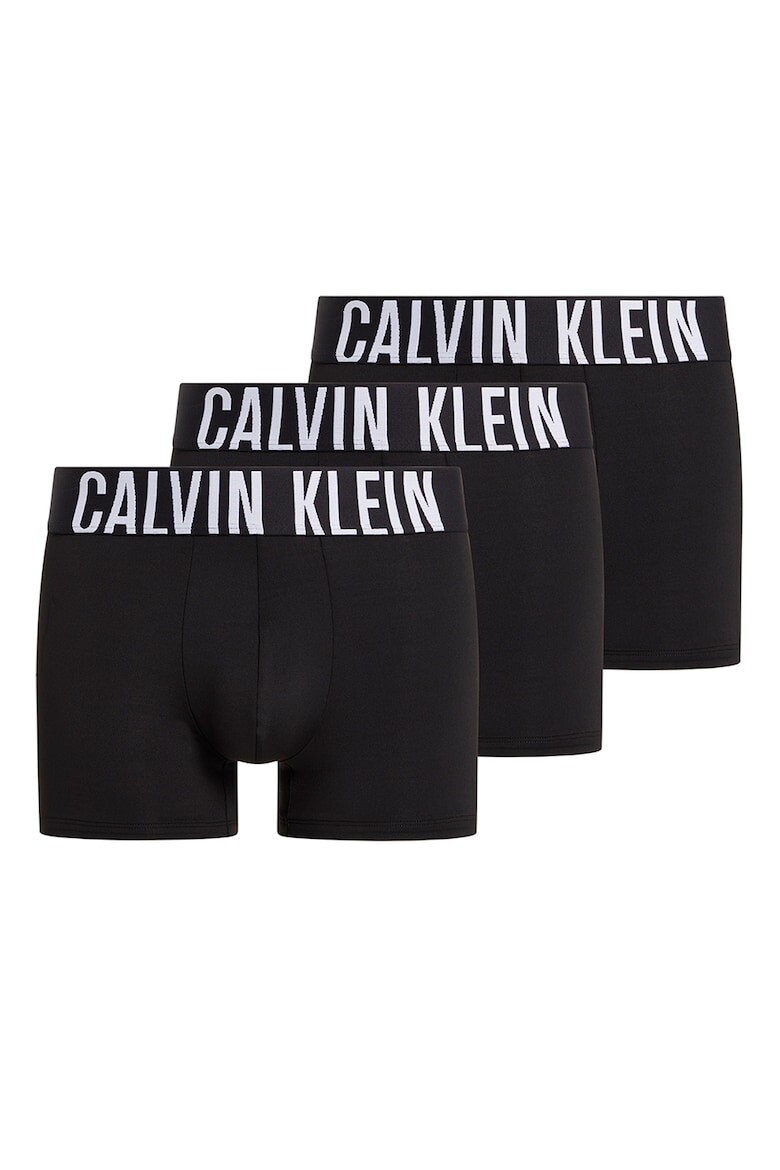 

Боксеры с логотипом на поясе - 3 пары Calvin Klein, черный