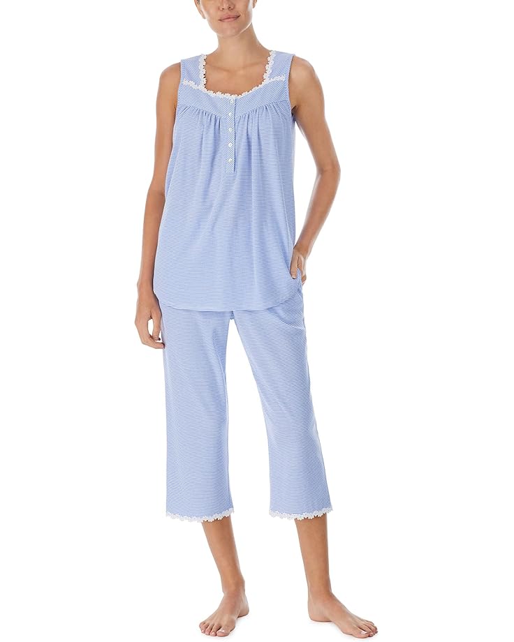 Пижама Eileen West Sleeveless Capris, цвет Ocean Stripe пижама eileen west короткий рукав размер l бирюзовый