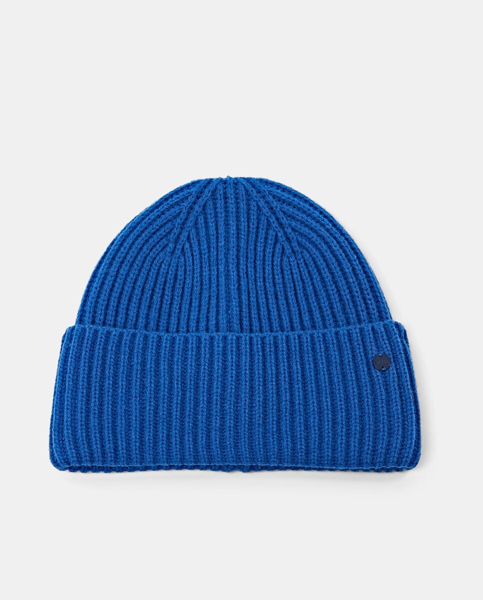 

Синяя вязаная шапка в рубчик Esprit, синий