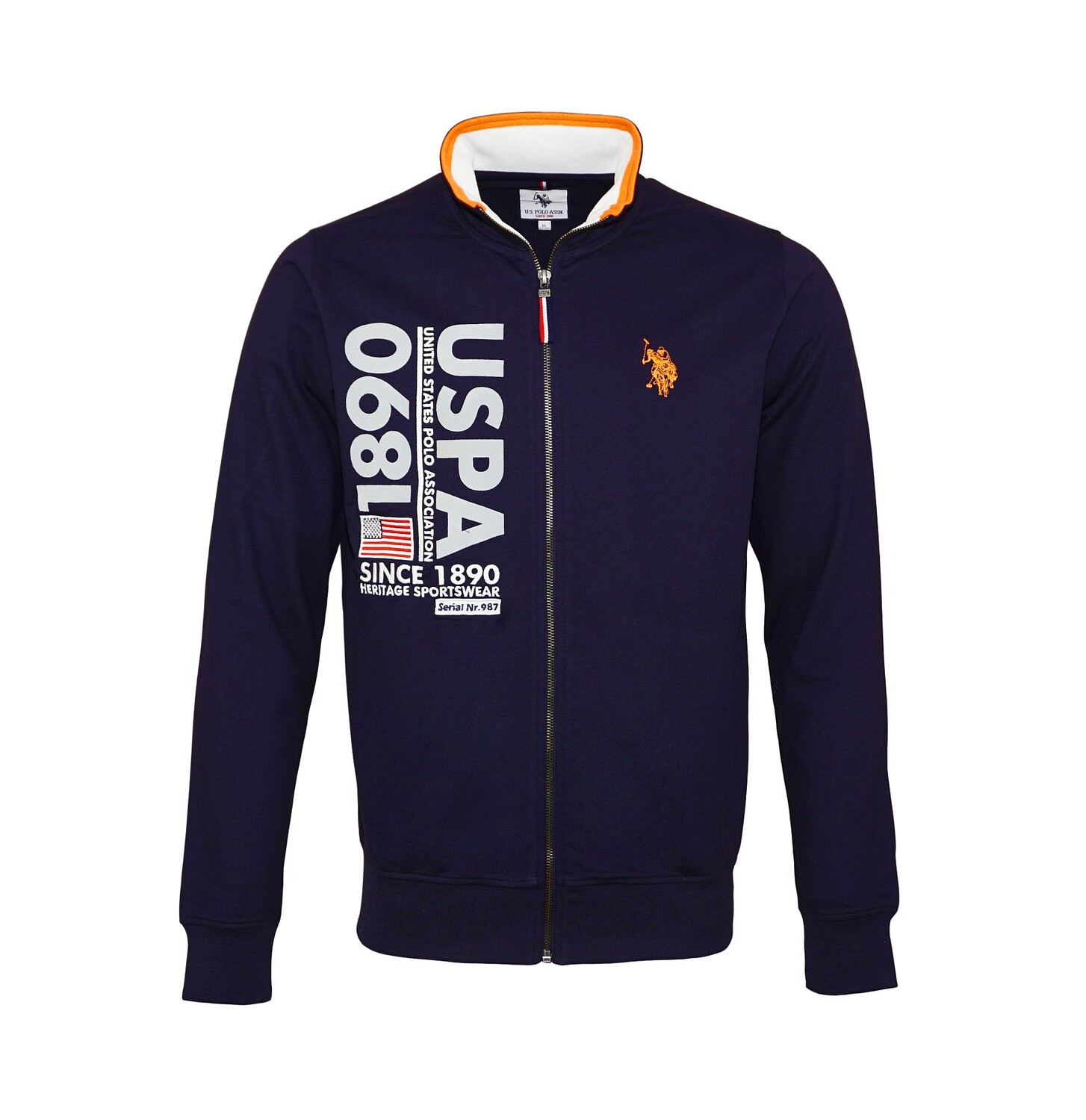 

Толстовка U.S. Polo Assn. Jacke 'Full Zip', темно-синий