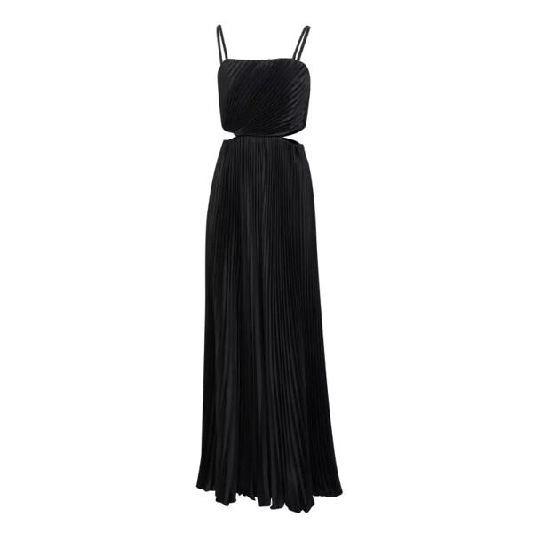 

Комбинезон pleated cut-out jumpsuit Alice + Olivia, черный