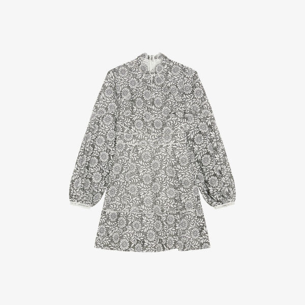 

Кружевное платье мини Hudsyn с цветочным узором Ted Baker, черный