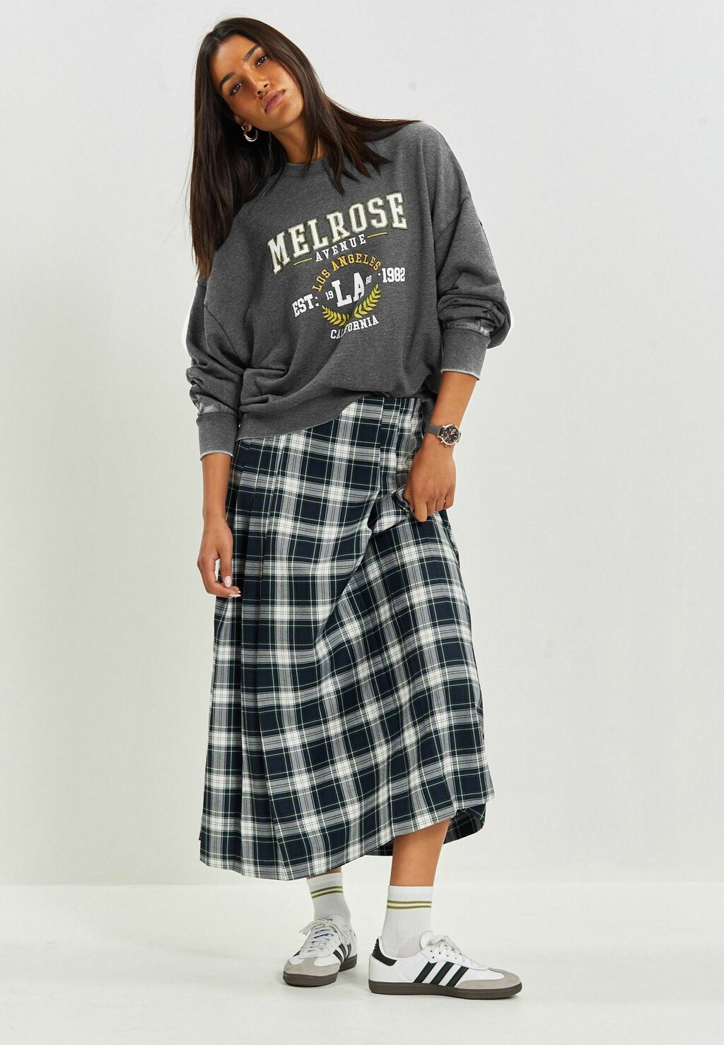 

Толстовка WASHED MELROSE CITY GRAPHIC Next, цвет charcoal grey
