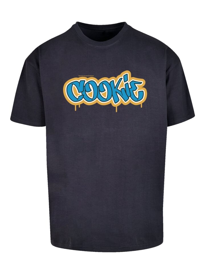 

Футболка F4NT4STIC Sesamstraße Cookie Graffiti Tag, темно-синий