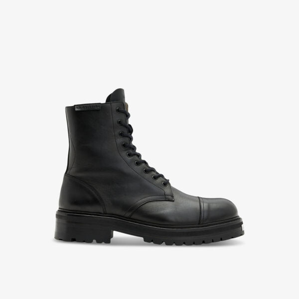 

Кожаные байкерские ботинки Hank на шнуровке Allsaints, черный