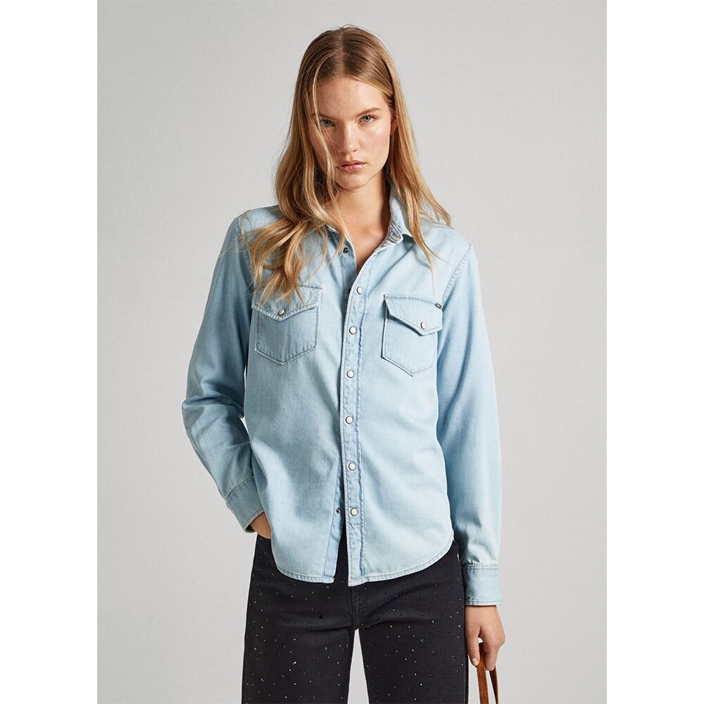 

Рубашка с длинным рукавом Pepe Jeans Ivy, синий