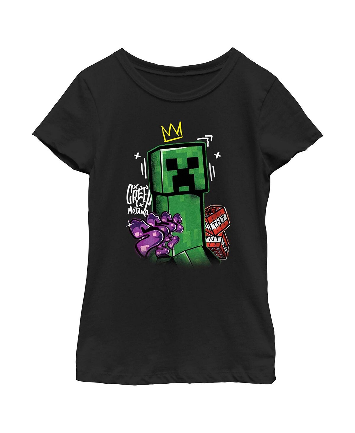 

Детская футболка Minecraft Creeper King для девочек Microsoft