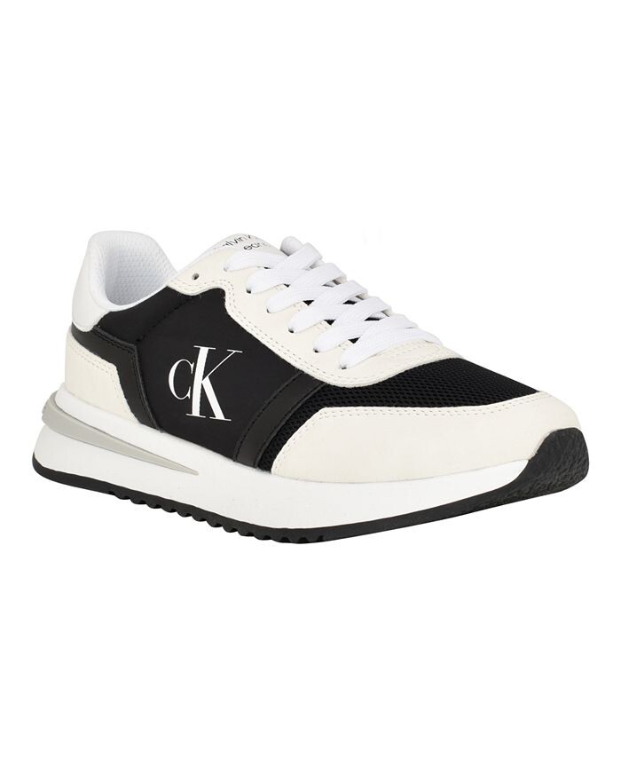 

Женские повседневные кроссовки Piper на платформе со шнуровкой Calvin Klein, цвет White, Black Multi- Manmade, Textile Upper and Leather Sole, Белый