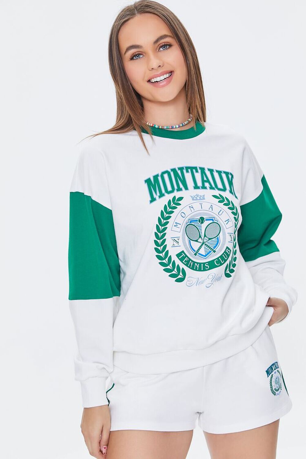 

Шорты French Terry Montauk Forever 21, белый