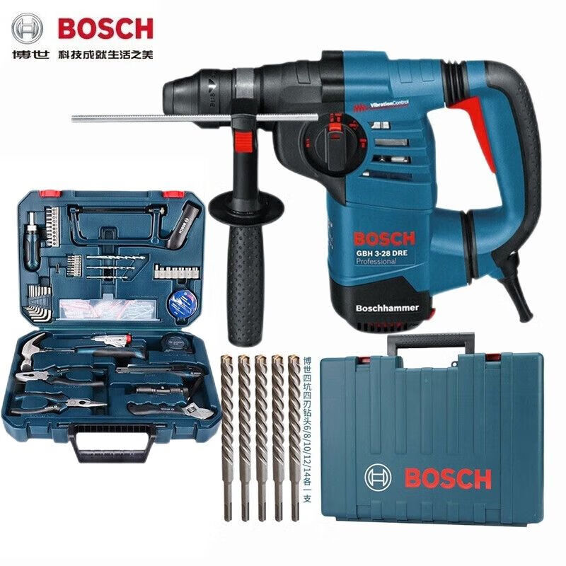 Перфоратор Bosch GBH3-28DRE + сверла, 800W