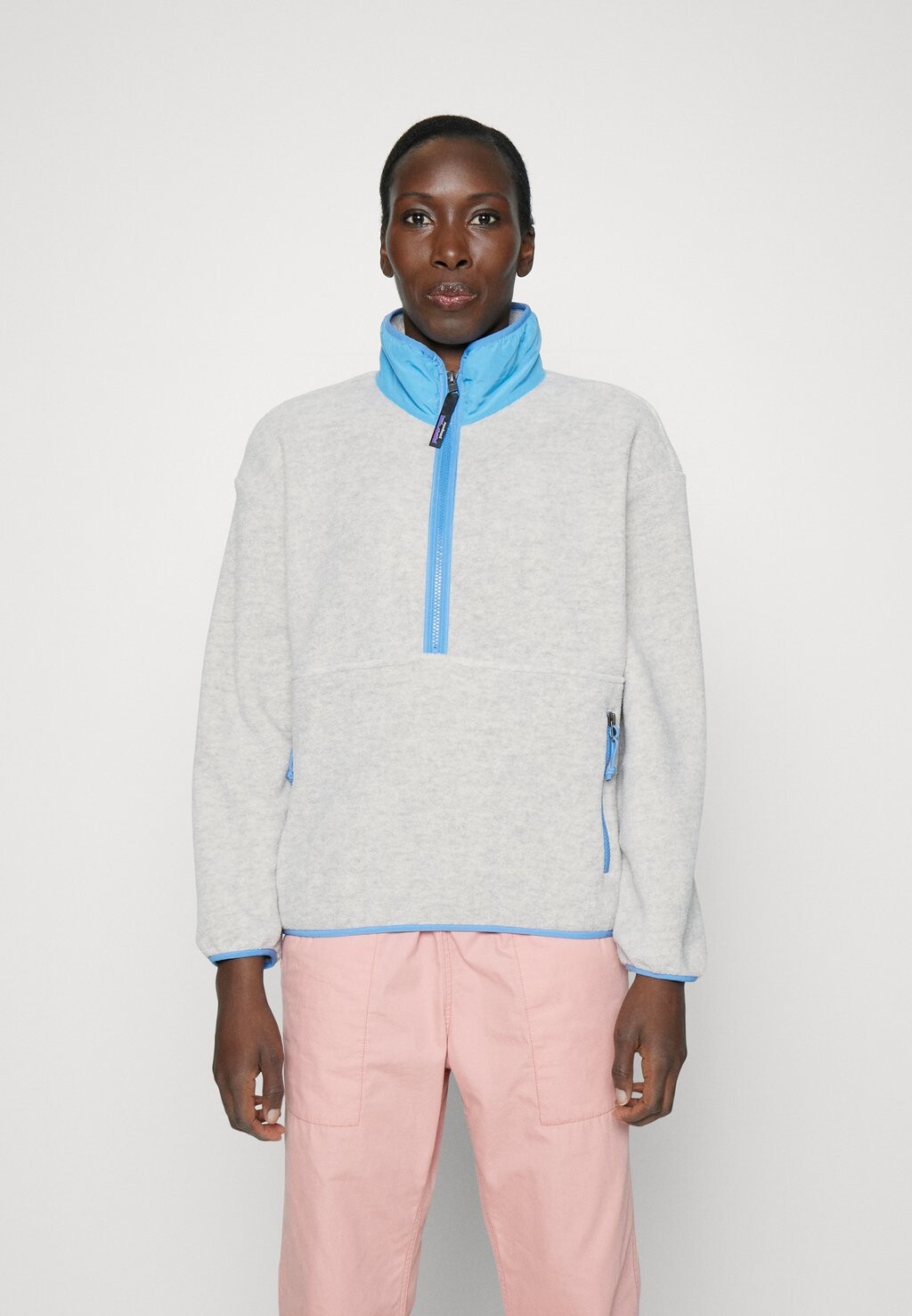 

Флисовая куртка Patagonia SYNCH MARSUPIAL, цвет oatmeal heather/blue bird