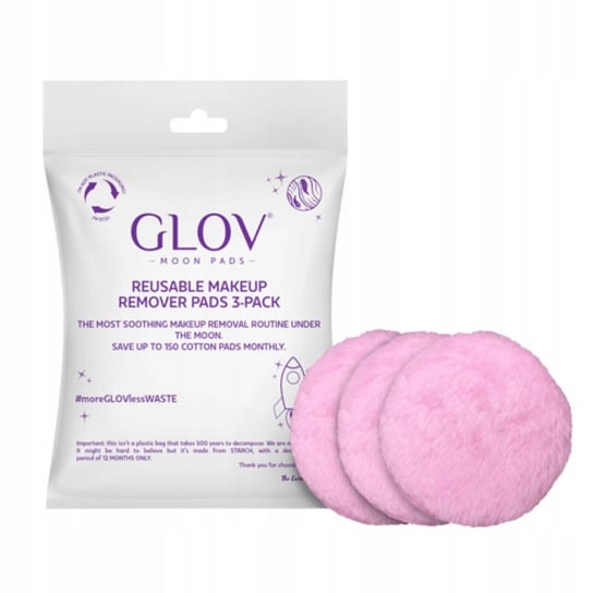 Многоразовые подушечки для снятия макияжа, 3 шт. Glov,Moon Pads