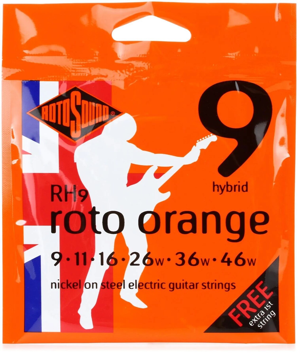 

Rotosound RH9 Roto оранжевый никель на стальных струнах для электрогитары — гибрид .009-.046