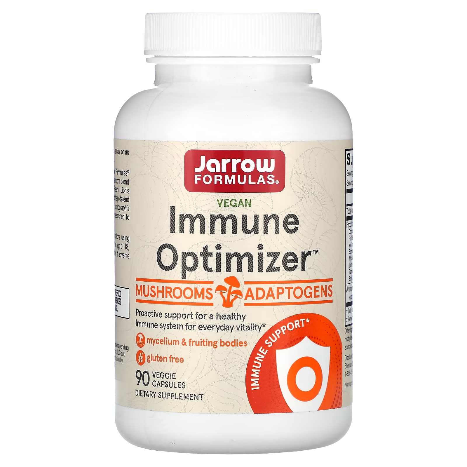 Jarrow Formulas Оптимизатор иммунитета, 90 капсул 1 упаковка грибной комплекс лев грива чага кордицепс рейши майтаке шиитаке 500 мг x270капсулы