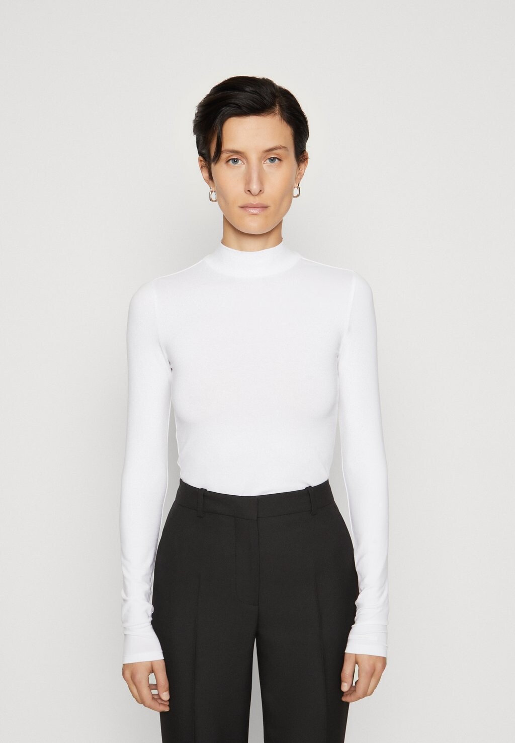 

Футболка с длинным рукавом Mock Neck Calvin Klein, цвет bright white