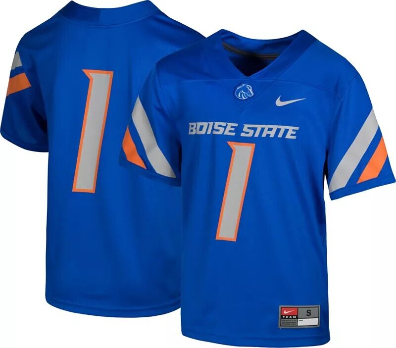 

Футбольная майка Nike Youth Boise State Broncos #1 синего цвета