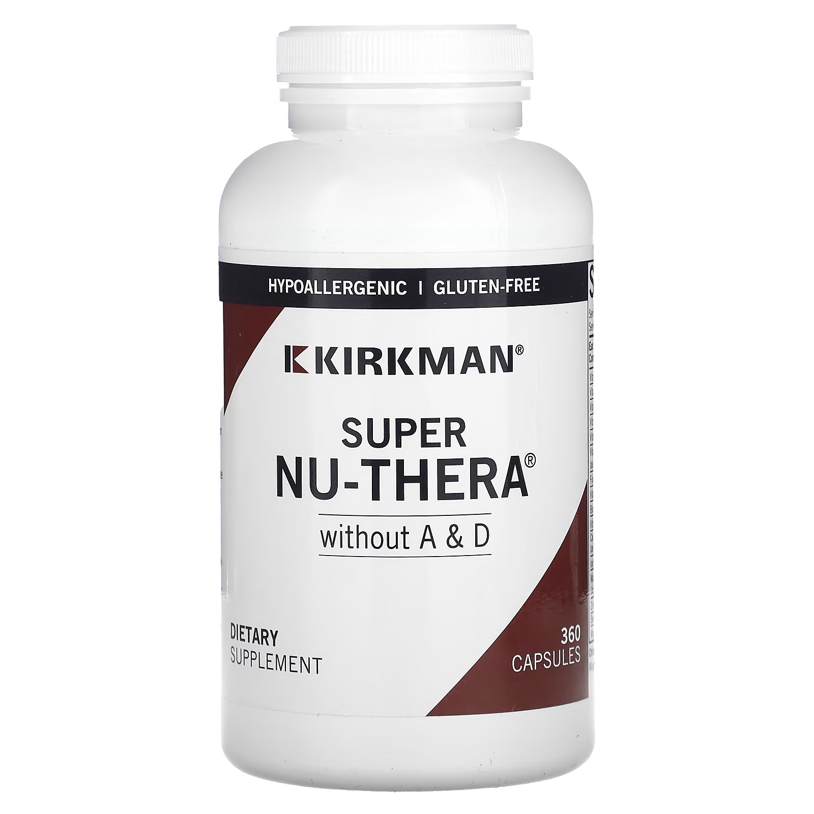 Пищевая добавка Kirkman Labs Super Nu-Thera Without A D, 360 капсул