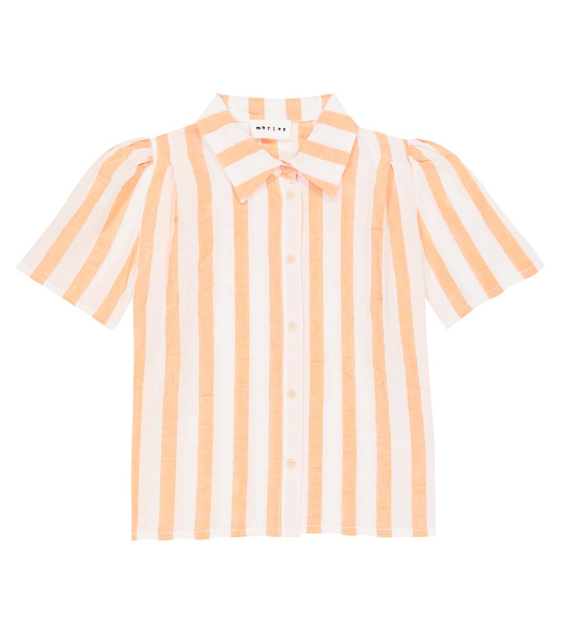 Рубашка из хлопка и льна в полоску со звездами Morley, оранжевый