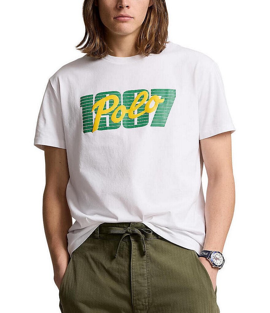 

Футболка из джерси с короткими рукавами и логотипом Polo Ralph Lauren Classic Fit 1967, белый