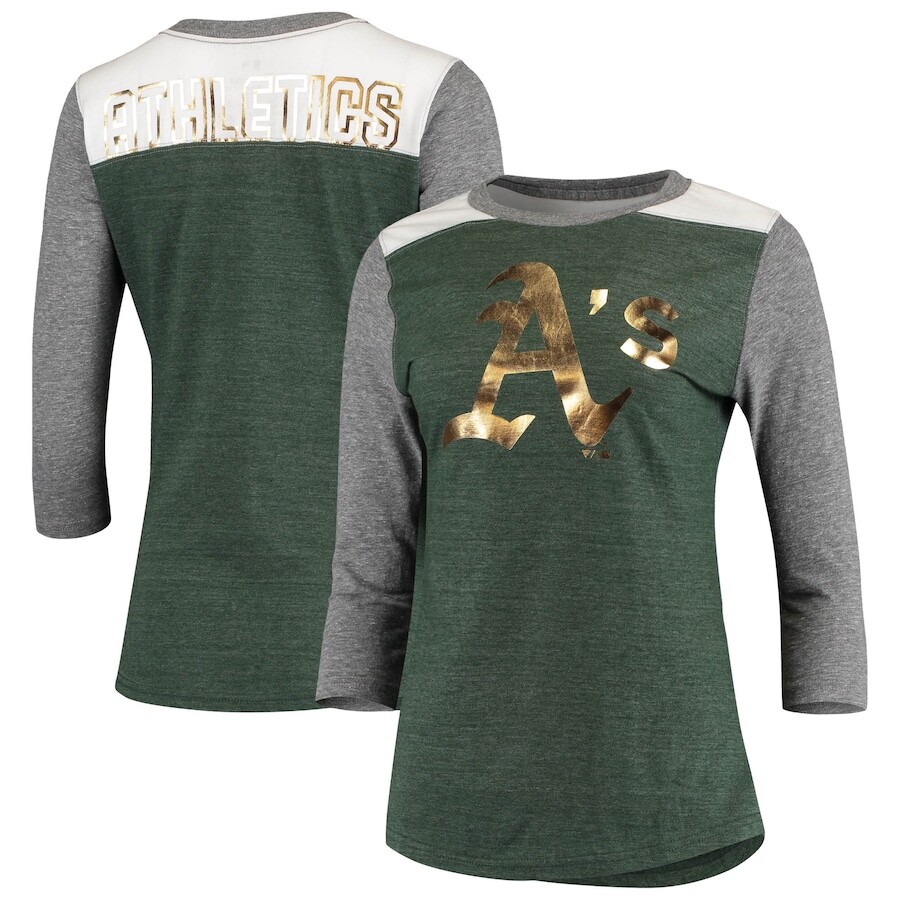 

Футболка с длинным рукавом Fanatics Branded Oakland Athletics, зеленый