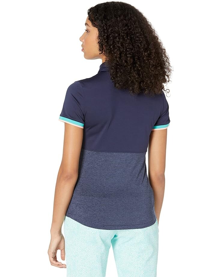 

Поло Under Armour Zinger Point Short Sleeve Polo, цвет Midnight Navy/Neptune/Metallic Silver