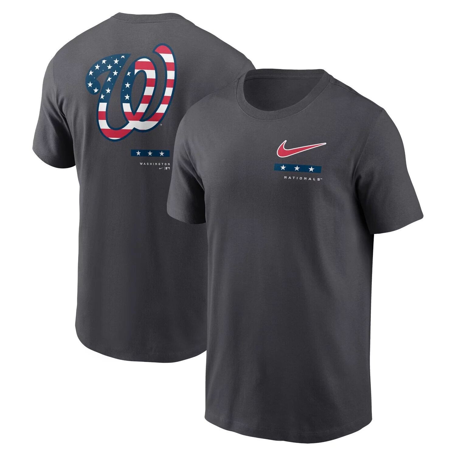 

Мужская футболка Nike антрацитового цвета Washington Nationals Americana, Черный