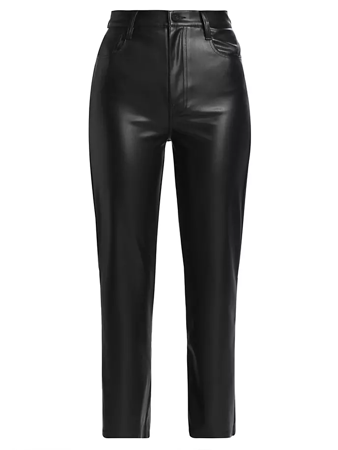 

Прямые брюки из искусственной кожи Logan Stovepipe 7 For All Mankind, черный