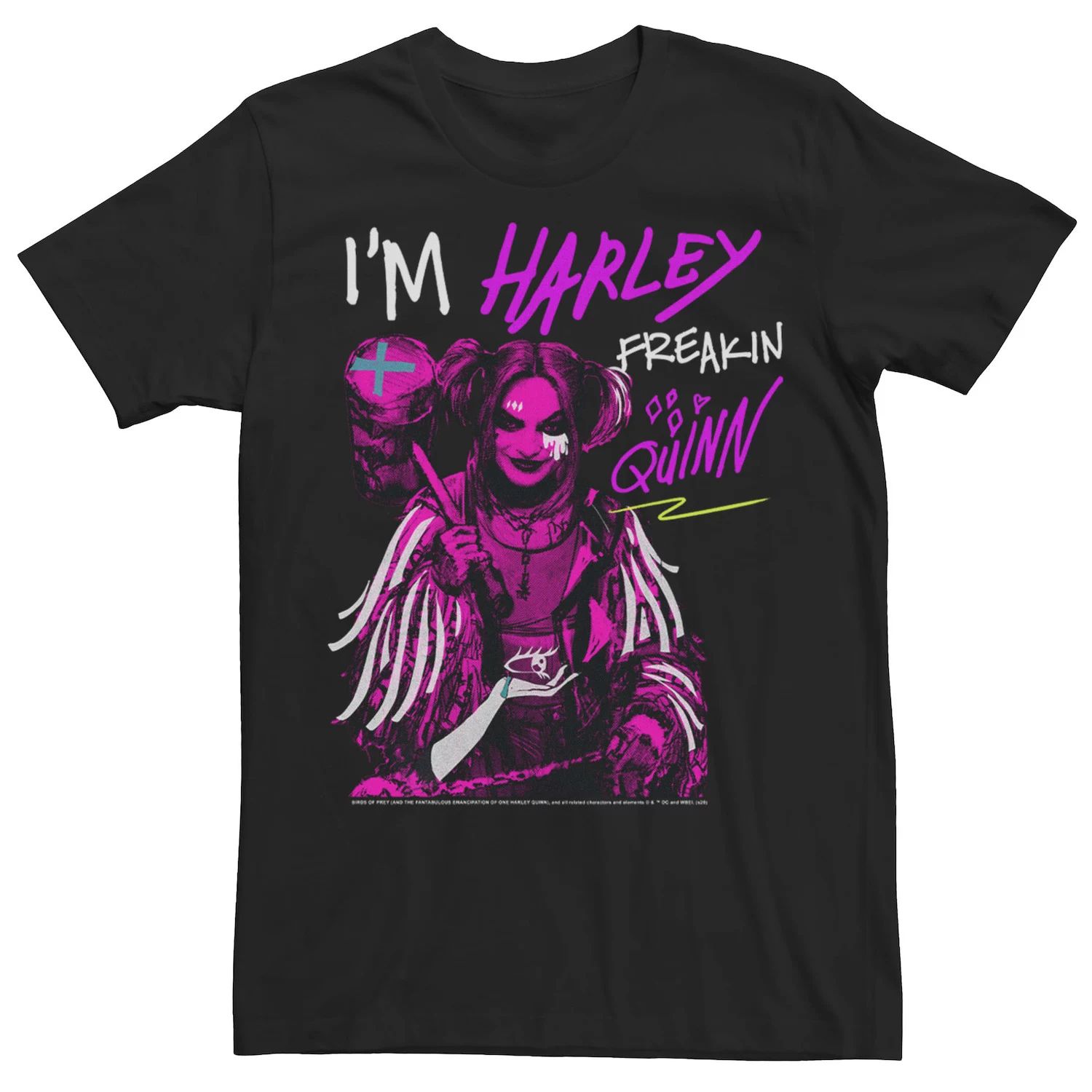 Мужская футболка Harley Quinn: Birds of Prey I Am Harley Freakin Quinn Licensed Character