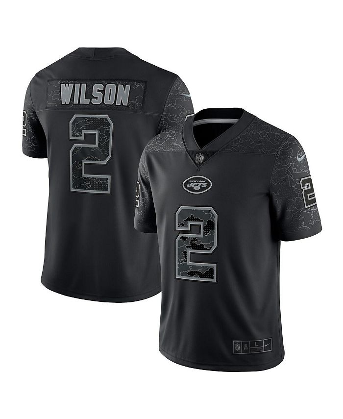 

Мужская черная майка Zach Wilson New York Jets RFLCTV Limited Nike, черный