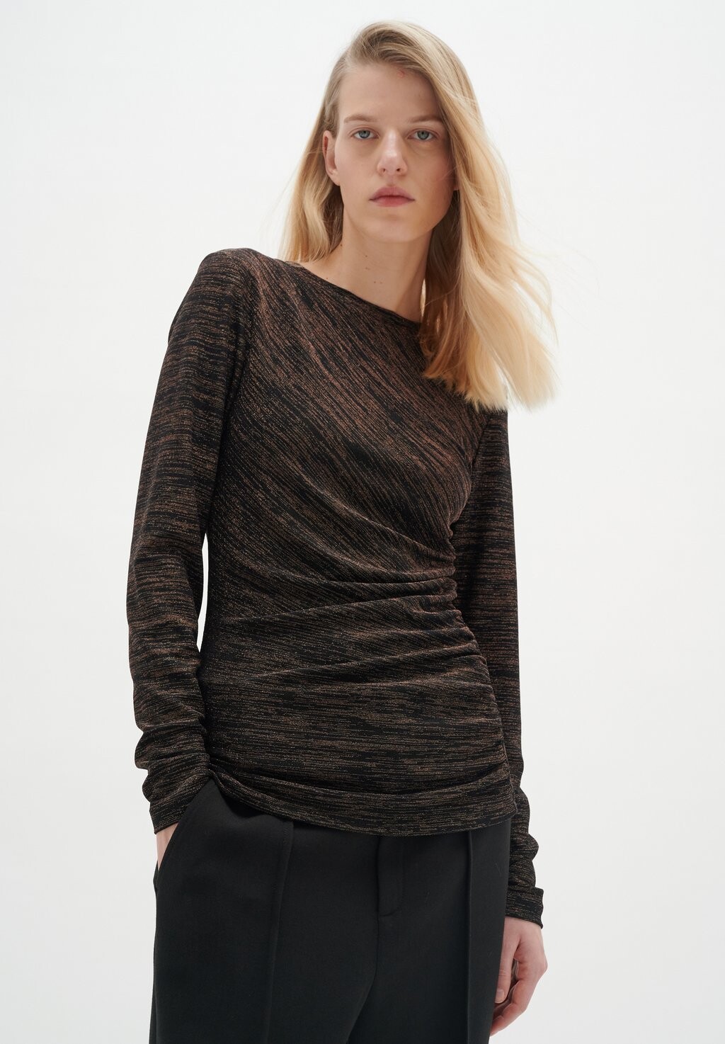 

Футболка с длинным рукавом JAFARIW InWear, бронзовое омбре, Коричневый