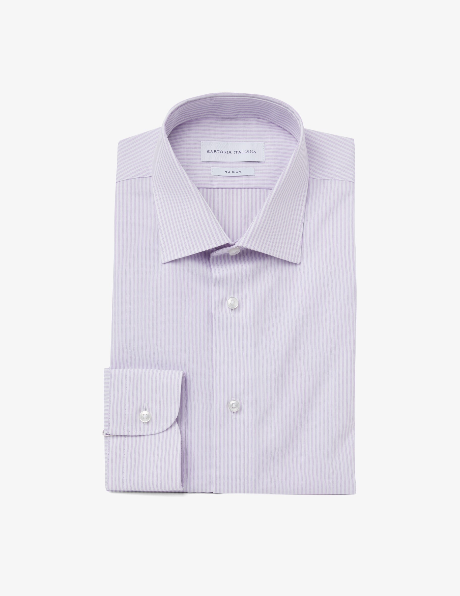 Рубашка современная на основе твила без утюга Sartoria Italiana, фиолетовый