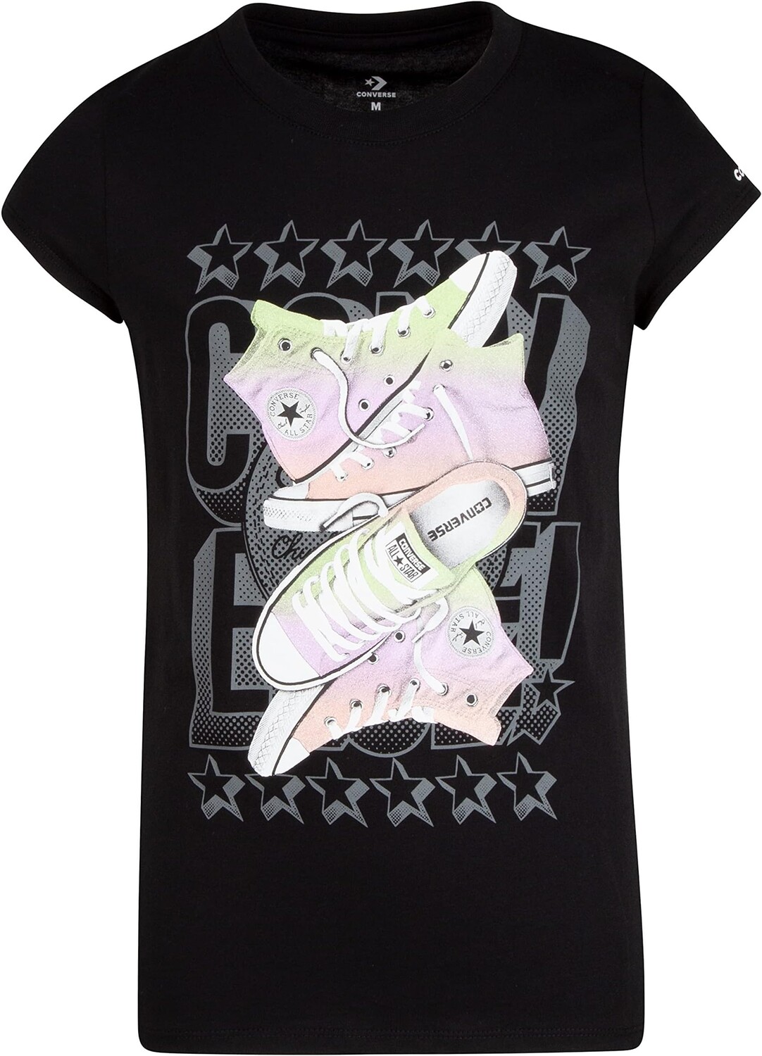 

Футболка Converse Glossy Girl Stack Tee, черный