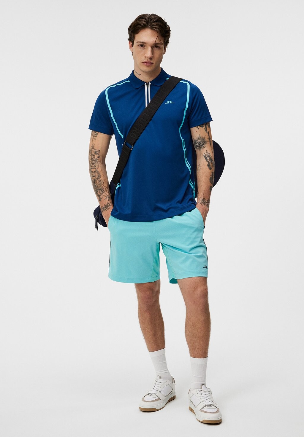 

Поло Regular Fit J.LINDEBERG Sports, летнее синее синее Кюрасао