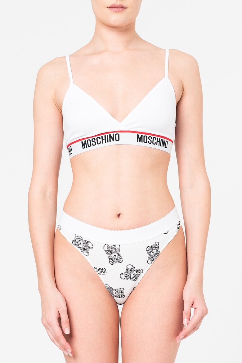 

Треугольный бюстгальтер с логотипом Moschino, красный