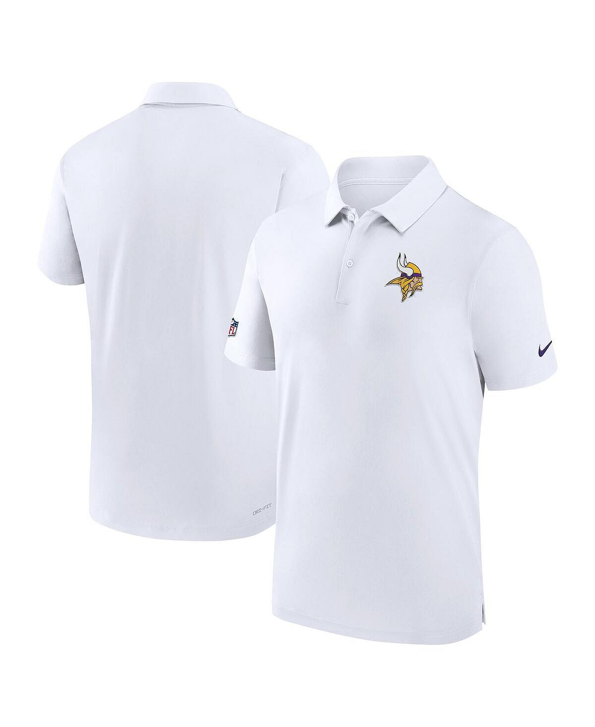 Мужская белая рубашка-поло Minnesota Vikings Sideline Coaches Performance Nike