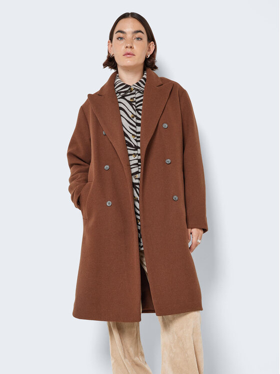 Переходное пальто стандартного кроя Noisy May, коричневый