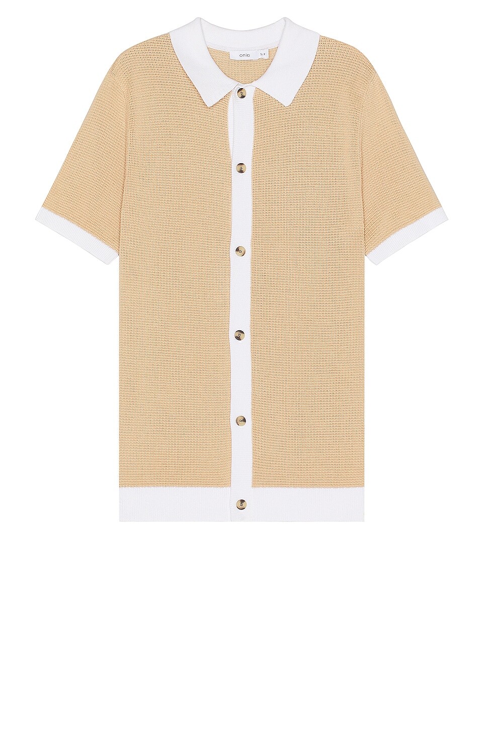 

Рубашка onia COTTON TEXTURED BUTTON UP SHIRT YS2, цвет Beige & White