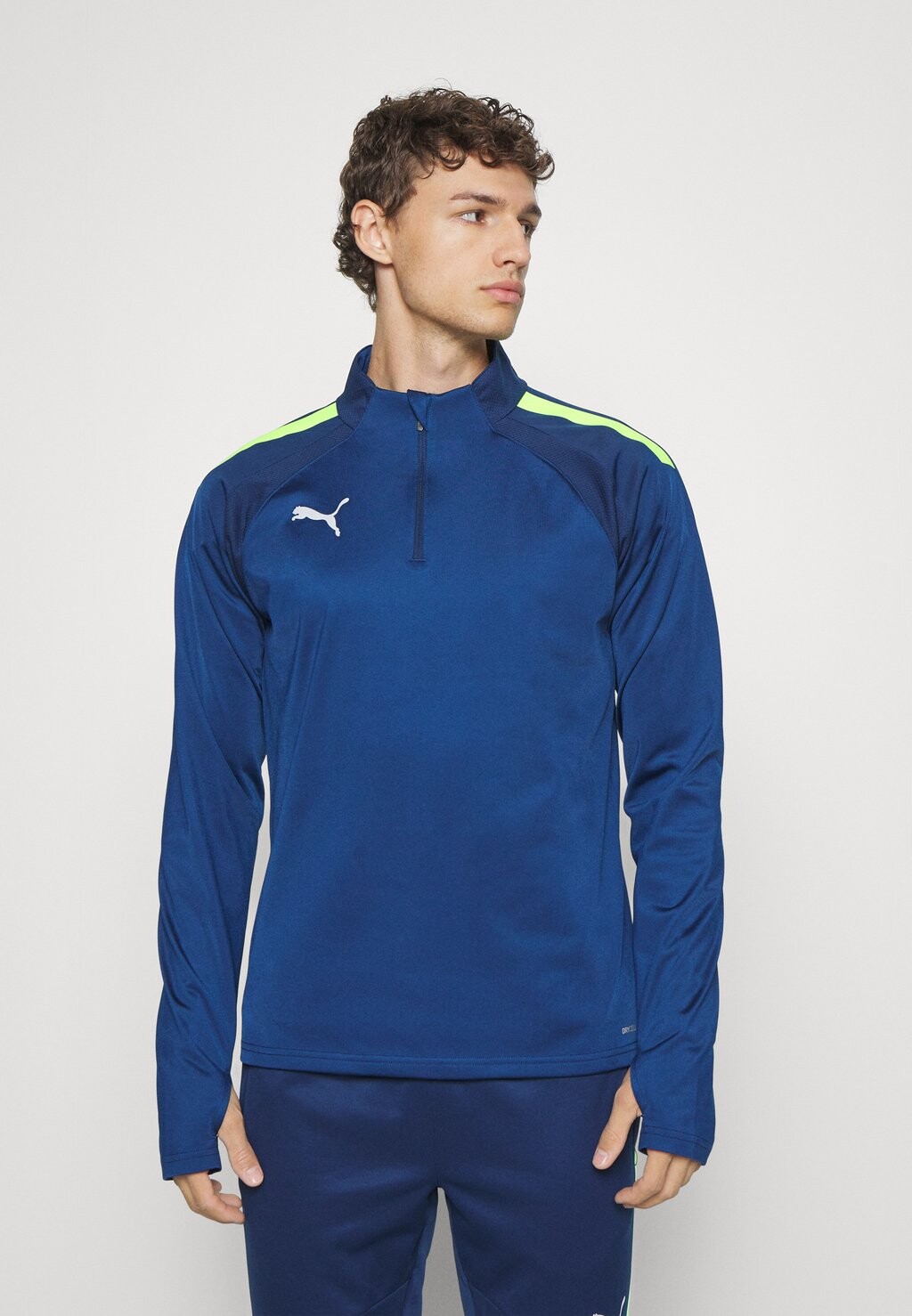 

Футболка с длинным рукавом Teamliga Zip Puma, цвет persian blue/green