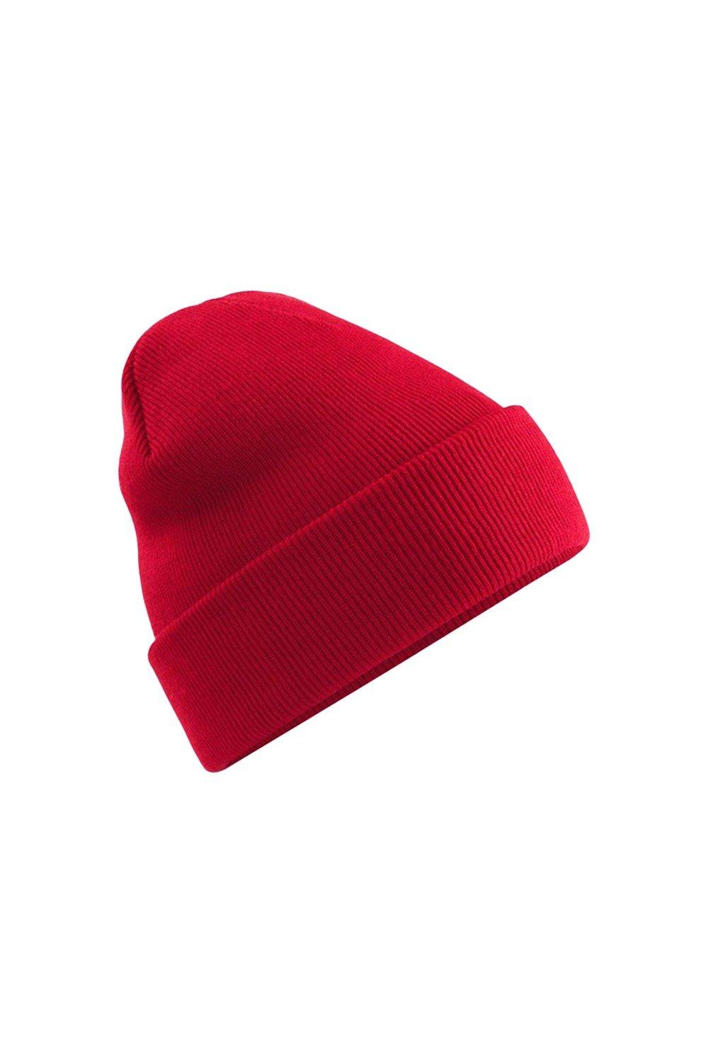 Оригинальная шапка Polylana с манжетами Beechfield, красный оригинальная зимняя шапка бини с манжетами beechfield красный