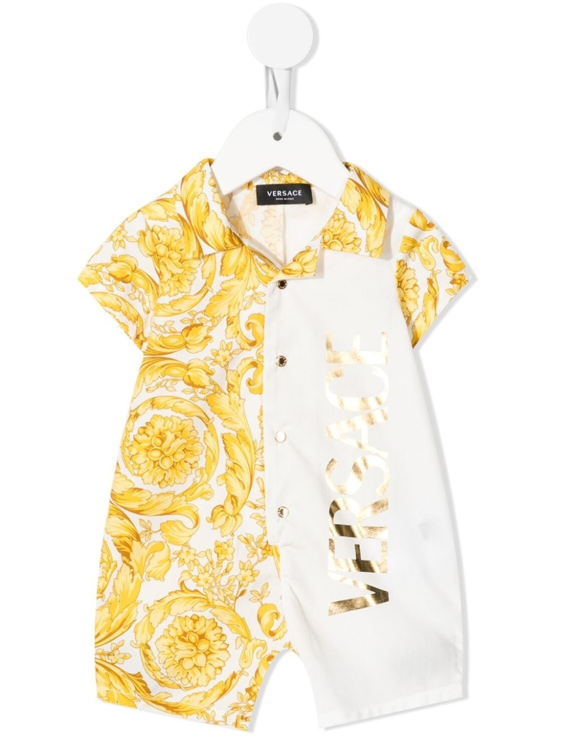 

Ромпер с принтом Barocco Versace Kids, белый