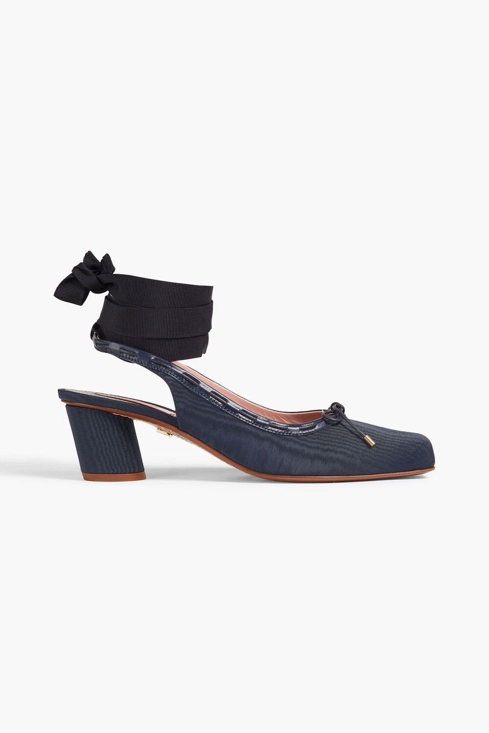 

Муаровые туфли Chisel Toe Ballerina 45 ZIMMERMANN, нави