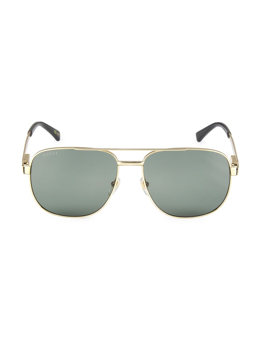 

Солнцезащитные очки-навигаторы Politician 60MM Gucci, золотой