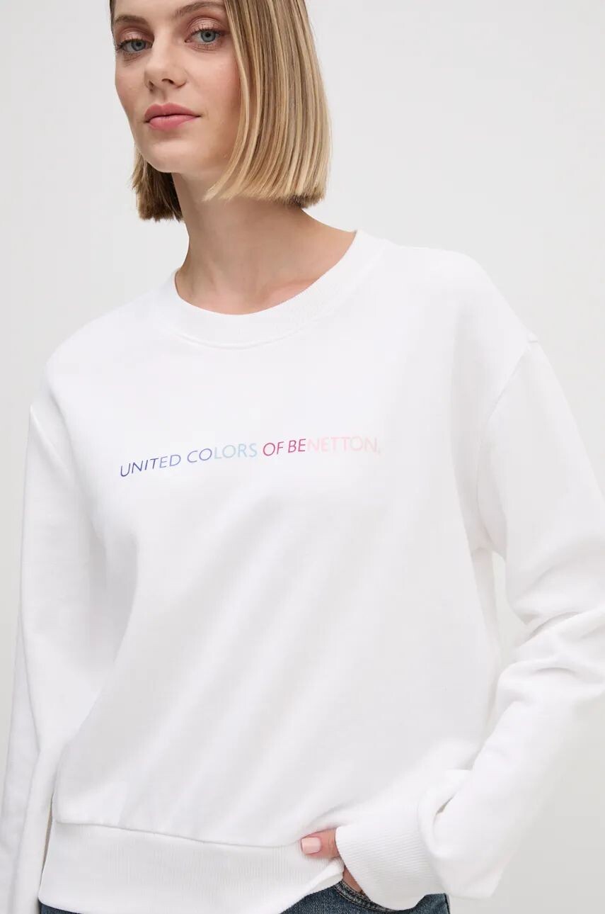

Хлопковая толстовка United Colors of Benetton, бежевый