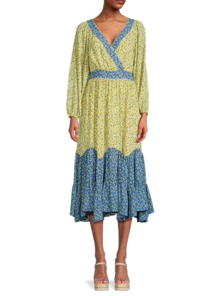 

Платье с вырезом и цветочным принтом T Tahari, цвет Ditsy Floral