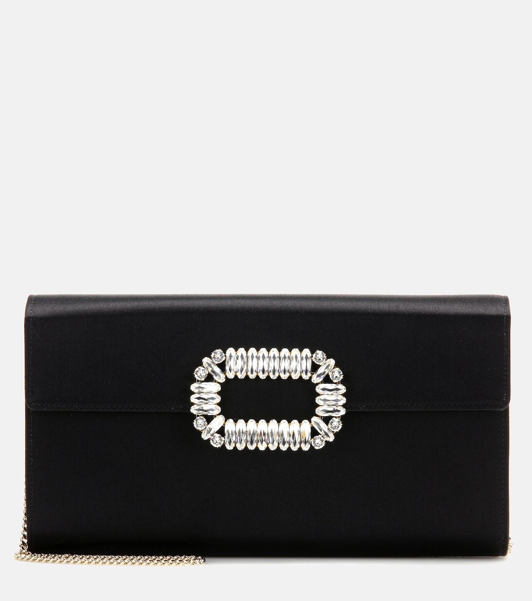 

Атласный клатч Evening Envelope Roger Vivier, черный