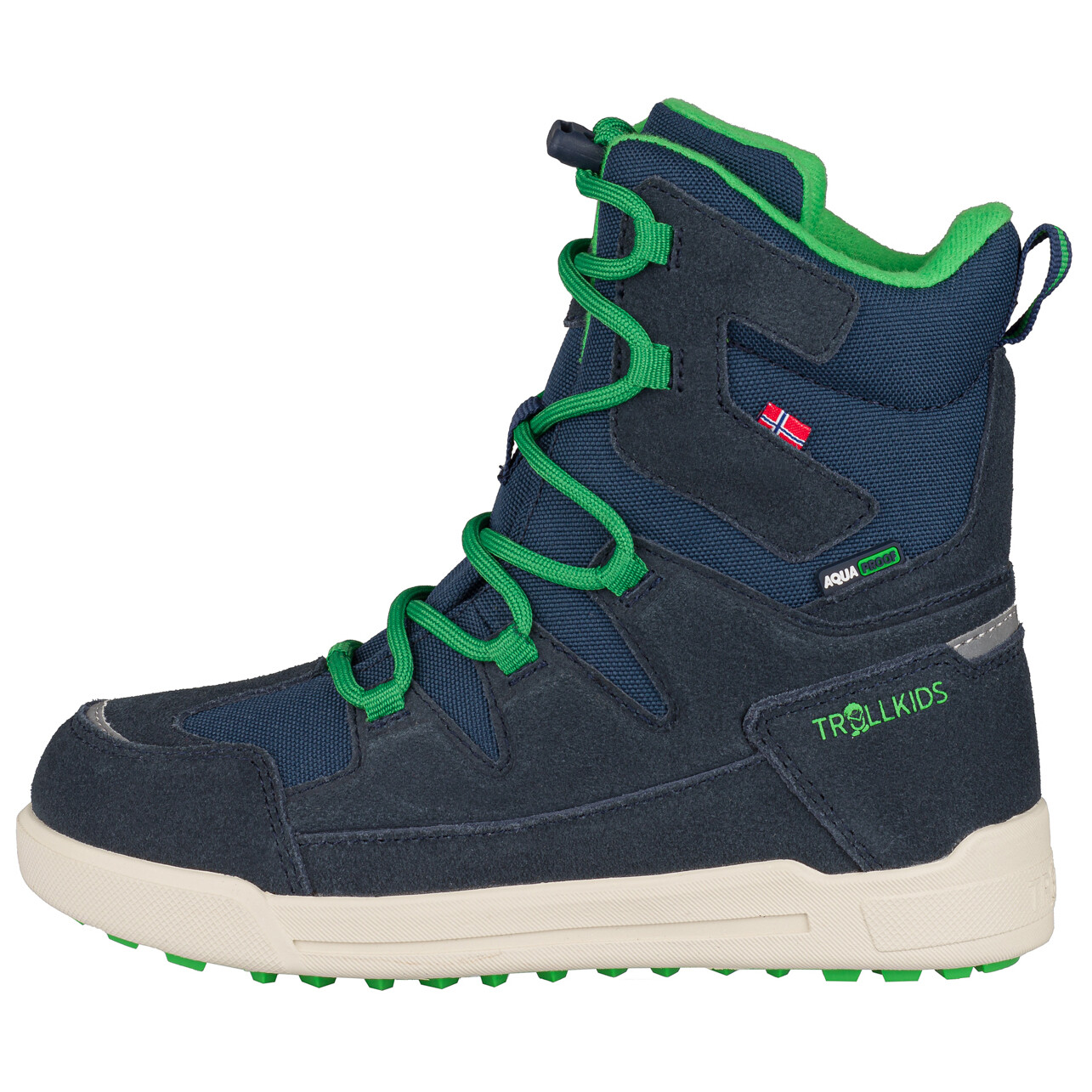 

Зимние ботинки Trollkids Kid's Finnmark Winter Boots, цвет Navy/Bright Green